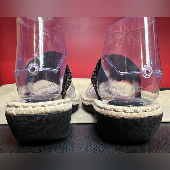 Cliffs by White Mountain Black Thong Sandals with Embellishment Women’s Sz 6.5-7 - Picture 4 of 15